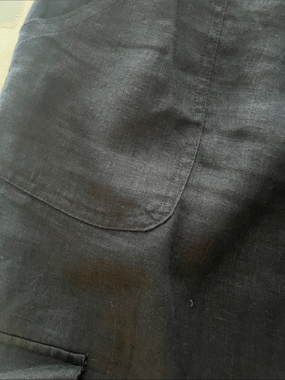 Black women’s size S Cargo Jogger 100% linen Pants NWT - Picture 4 of 7